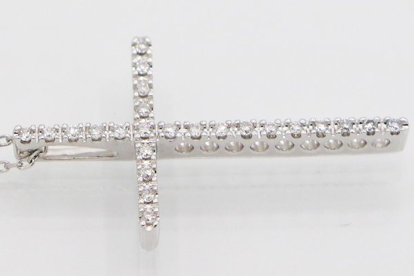 ポンテヴェキオ　K18WG ダイアイリペンダントネックレス 0.21ct 4.10g　拡大