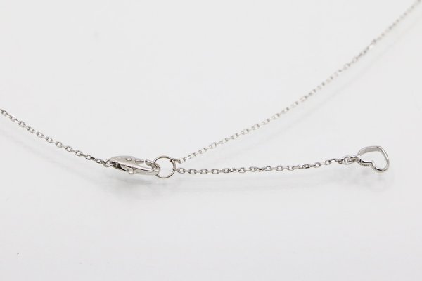 ポンテヴェキオ　K18WG ダイアイリペンダントネックレス 0.21ct 4.10g　留め具