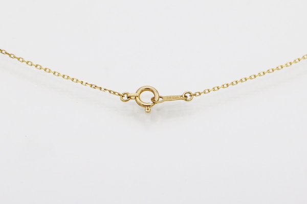 ヴァーゴ Vago　K18 アイボリータワー クロス ダイアイリペンダントネックレス 0.11ct 3.50g　留め具