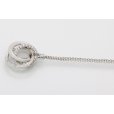 ティファニー　750WG トリプルインターロッキング ダイアイリペンダントネックレス 4.20g　サイド