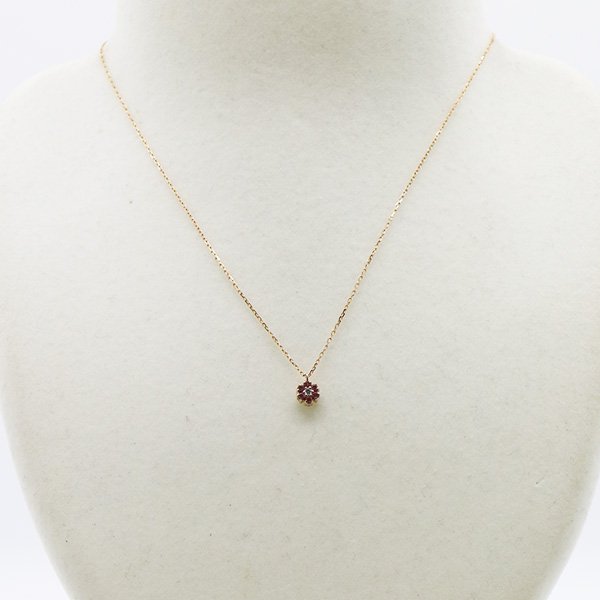 ポンテヴェキオ　K18PG ピンクトルマリンダイアイリペンダントネックレス 0.13ct 1.60g　装着イメージ