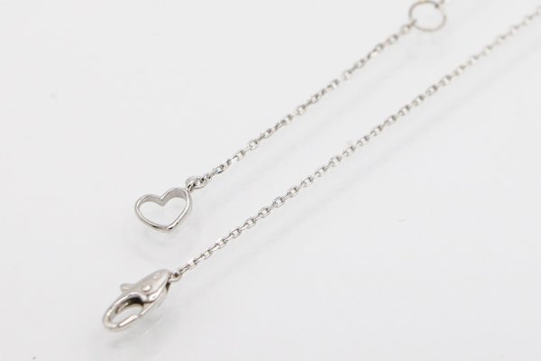 ポンテヴェキオ　K18WG ダイアイリペンダントネックレス 0.21ct 4.10g　留め具外したイメージ