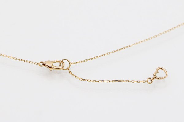 ポンテヴェキオ　K18PG ピンクトルマリンダイアイリペンダントネックレス 0.13ct 1.60g　留め具