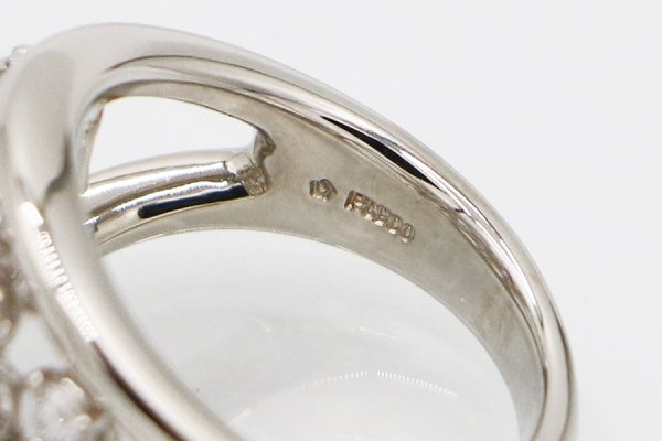 星の砂　PT900 ダイアイリリング 1.06ct 12.70g　刻印