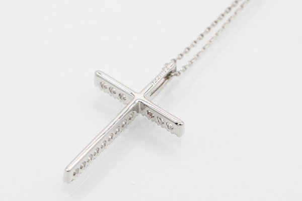 ポンテヴェキオ　K18WG ダイアイリペンダントネックレス 0.21ct 4.10g　裏面