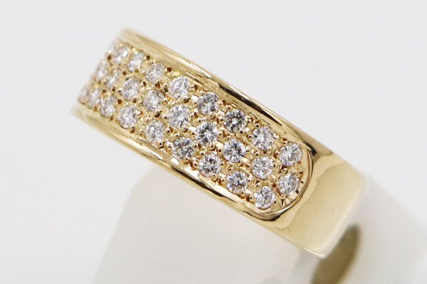 K18 ダイアイリリング 0.40ct 5.00g　サイド