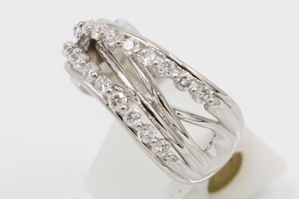PT900 ダイアイリリング 0.70ct 12.10g　サイド
