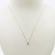 ４℃　K18PG ダイアイリペンダントネックレス1.00g　装着イメージ