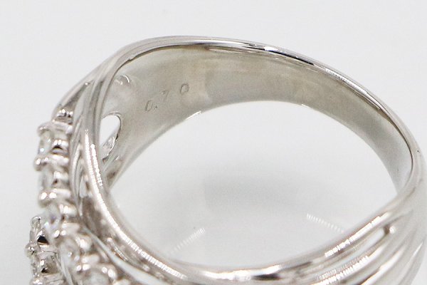 PT900 ダイアイリリング 0.70ct 12.10g　刻印(2)