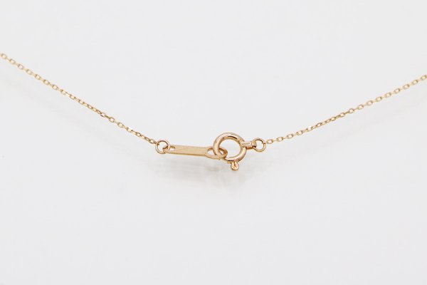 ４℃　K18PG ダイアイリペンダントネックレス1.00g　留め具