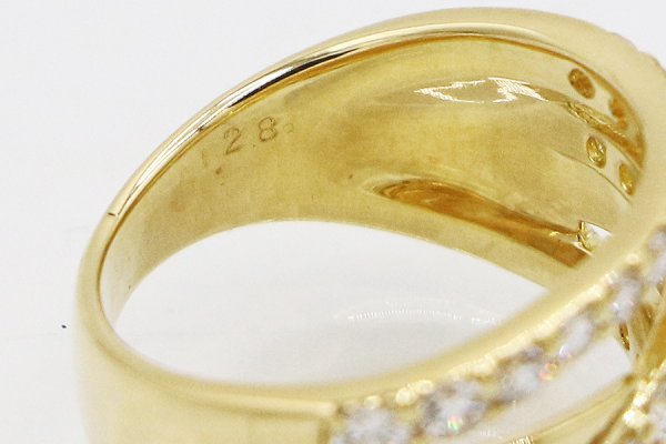 翁淳 jun okina K18 ダイアイリリング 1.28ct 7.10g　刻印(2)
