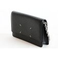 メゾン　マルジェラ　4ステッチ チェーンウォレット SA3UI0008P4455T8013 ブラック　サイド