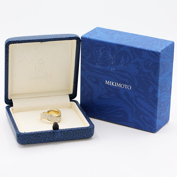 ミキモト　K18 ダイアイリリング 0.62ct 8.50g　箱