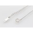 ミキモト　K18WG ダイアイリペンダントネックレス 0.28ct　留め具外したイメージ