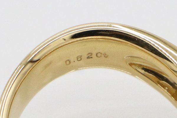 ミキモト　K18 ダイアイリリング 0.62ct 8.50g　刻印(2)