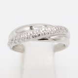 ミキモト　PT950 ダイアイリリング 0.26ct 8.70g