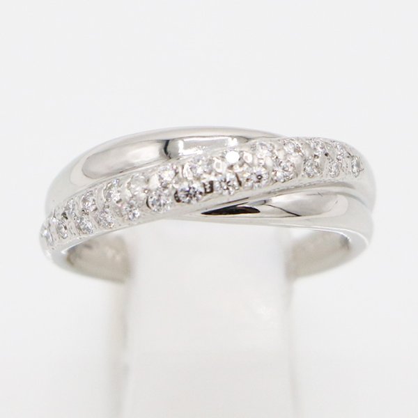 ミキモト　PT950 ダイアイリリング 0.26ct 8.70g