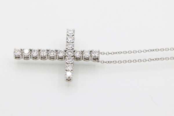 デビアス　PT950/850 ダイアイリペンダントネックレス 1.29ct 6.60g　サイド
