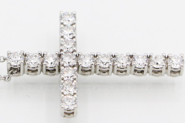 デビアス　PT950/850 ダイアイリペンダントネックレス 1.29ct 6.60g　拡大
