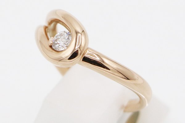 ヴァンドーム　K18PG ダイアイリリング 0.15ct 4.50g　サイド