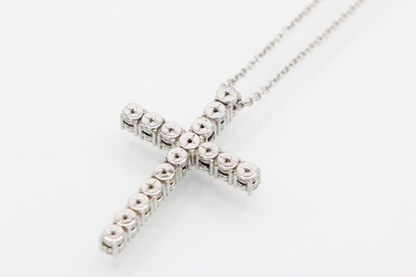 デビアス　PT950/850 ダイアイリペンダントネックレス 1.29ct 6.60g　裏面