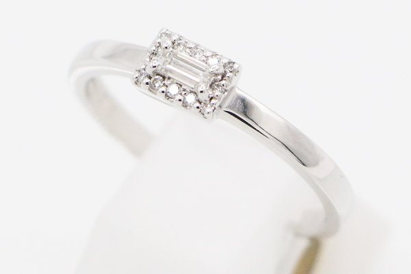 ヴァンドーム　K18WGダイアイリリング 0.10ct 2.60g　サイド