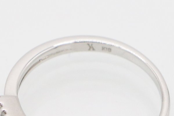 ヴァンドーム　K18WGダイアイリリング 0.10ct 2.60g　刻印