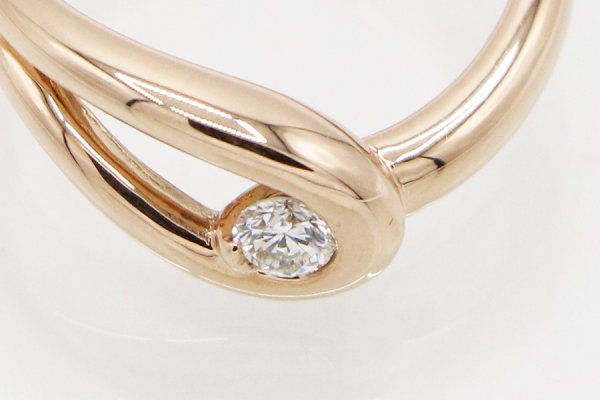 ヴァンドーム　K18PG ダイアイリリング 0.15ct 4.50g　拡大