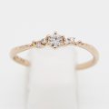 ディズニー　K18PG ダイアイリリング 0.10ct 0.03ct 1.50g