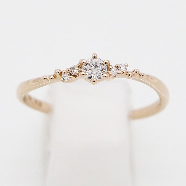 ディズニー　K18PG ダイアイリリング 0.10ct 0.03ct 1.50g