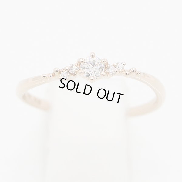 ディズニー　K18PG ダイアイリリング 0.10ct 0.03ct 1.50g