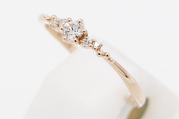ディズニー　K18PG ダイアイリリング 0.10ct 0.03ct 1.50g　サイド
