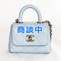 シャネル　マイクロココハンドル AP4245 ライトグレー