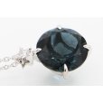 スタージュエリー K18WG ブルートパーズダイアイリペンダントネックレス 0.03ct 4.00g　拡大