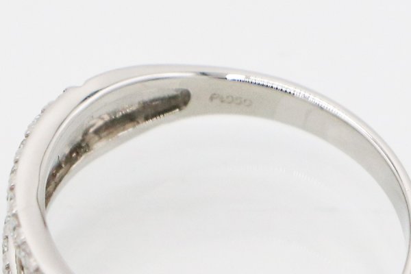 PT950 ダイアイリリング 0.30ct 3.40g　刻印