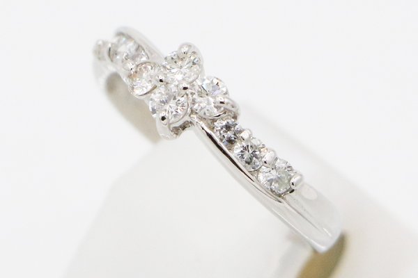 PT900 ダイアイリリング 0.50ct 3.20g　サイド