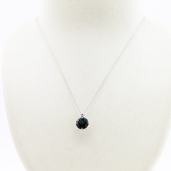 スタージュエリー K18WG ブルートパーズダイアイリペンダントネックレス 0.03ct 4.00g　装着イメージ