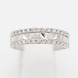 PT950 ダイアイリリング 0.30ct 3.40g