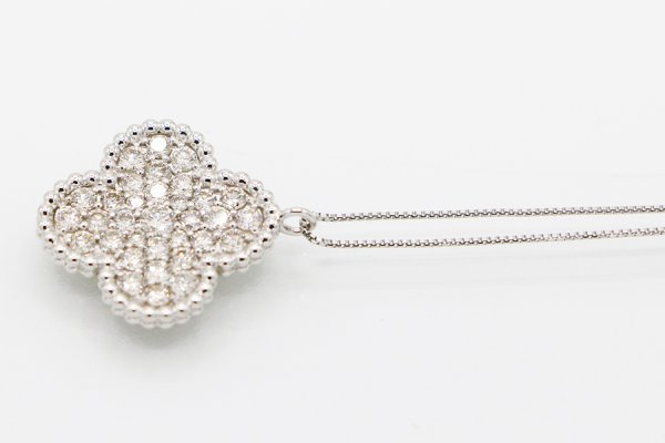PT900/850 ダイアイリペンダントネックレス 1.00ct 5.20g　表面拡大