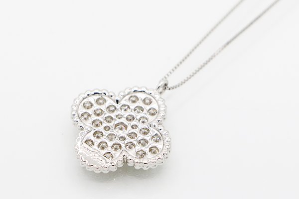 PT900/850 ダイアイリペンダントネックレス 1.00ct 5.20g　裏面