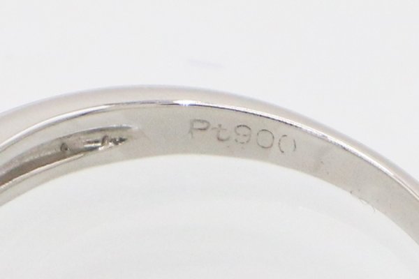 PT900 ダイアイリリング 0.50ct 3.20g　刻印