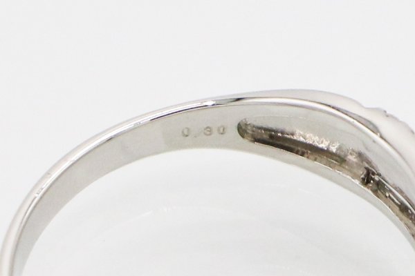 PT950 ダイアイリリング 0.30ct 3.40g　刻印(2)