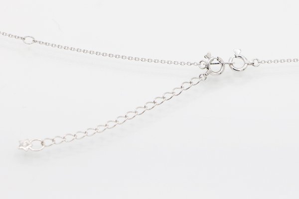 スタージュエリー K18WG ブルートパーズダイアイリペンダントネックレス 0.03ct 4.00g　留め具