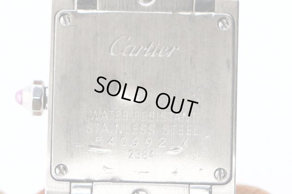 カルティエ　タンクフランセーズＳＭ　Ｗ５１０３１Ｑ３　銀文字盤　ピンクロゴ　２００６Ｘｍａｓ限定　裏蓋打ち傷あり