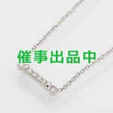 ティファニー　PT950 フルール ド リス キー バー ダイアイリネックレス 2.70g