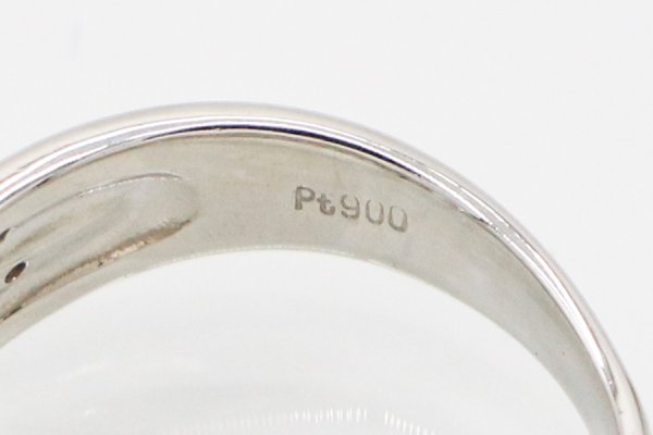 PT900 ダイアイリリング 0.567ct 0.40ct 6.60g　刻印