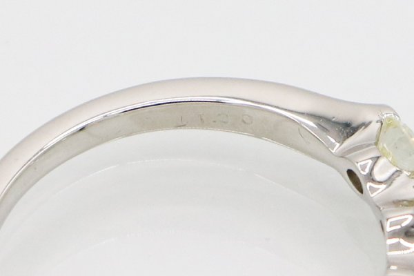 PT999 ダイアイリリング 1.00ct 4.80g　刻印