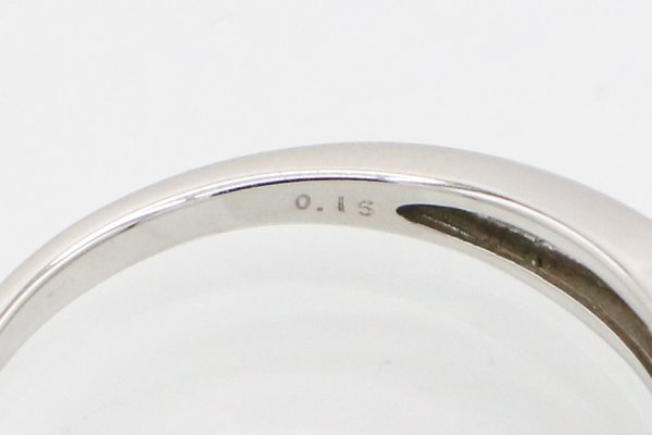 PT950 ダイアイリリング 0.15ct 3.00g　刻印(2)