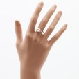 PT900 パールダイアイリリング 9.00mm 0.30ct 5.20g　装着イメージ