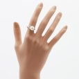 PT900 パールダイアイリリング 9.00mm 0.30ct 5.20g　装着イメージ(2)